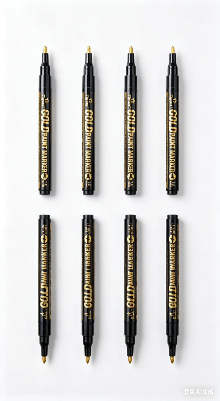 Rotulador dorado para lápidas, ideal para restaurar inscripciones descoloridas en tumbas.