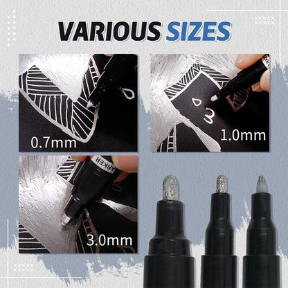 Rotulador dorado para lápidas, ideal para restaurar inscripciones descoloridas en tumbas.